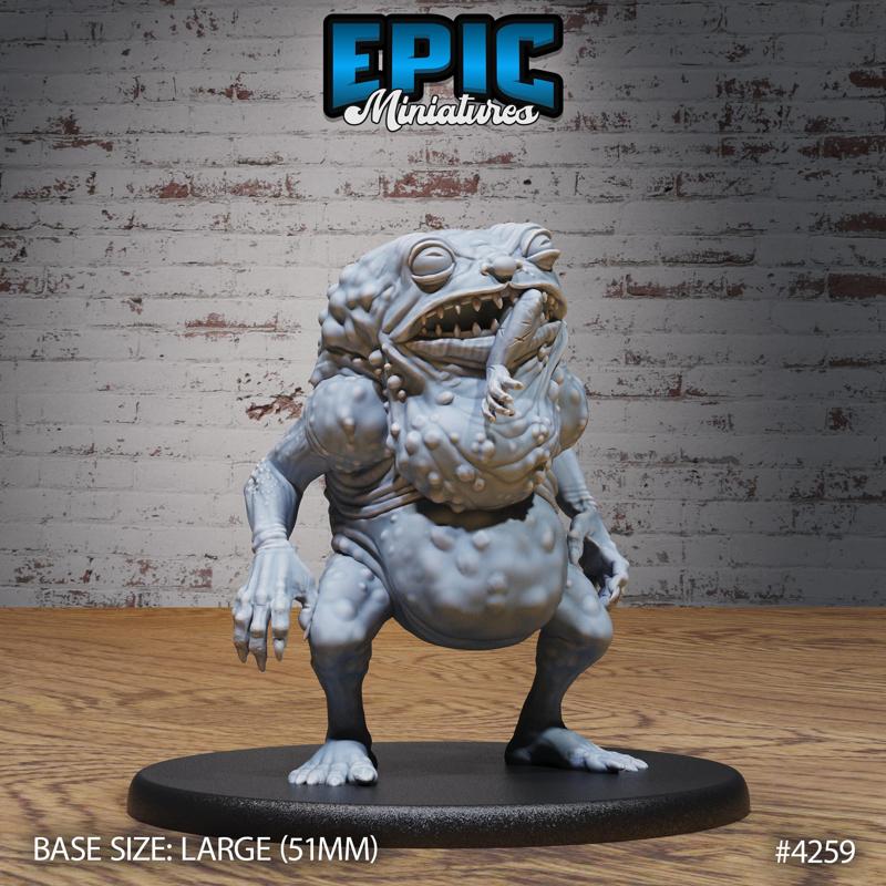 Sewer Toad ‧ DnD Miniature ‧ Tabletop Miniatures ‧ Gaming Monster ‧ 3D Model ‧ RPG ‧ DnDminis ‧ STL FILE