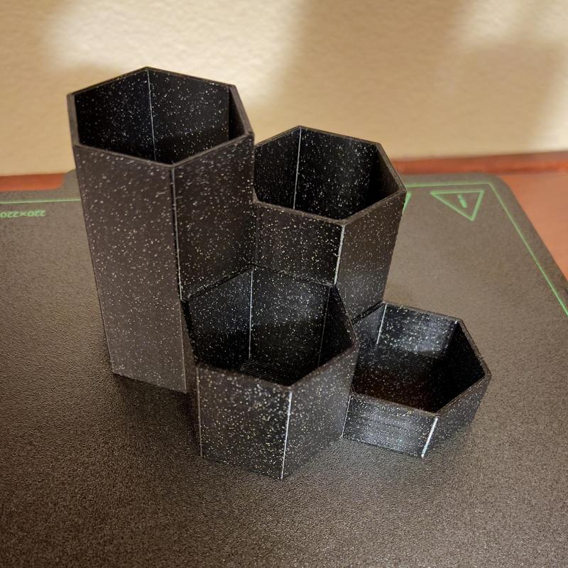hexagonal pencil/pen holder