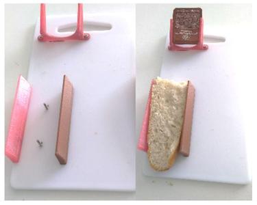 Bloque pain et support à confiture/pâte à tartiner / Bread block and jam/spread holder
