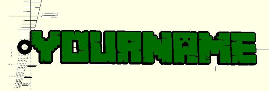 Customizable Name Tag - Minecraft Edition (Improved Font)