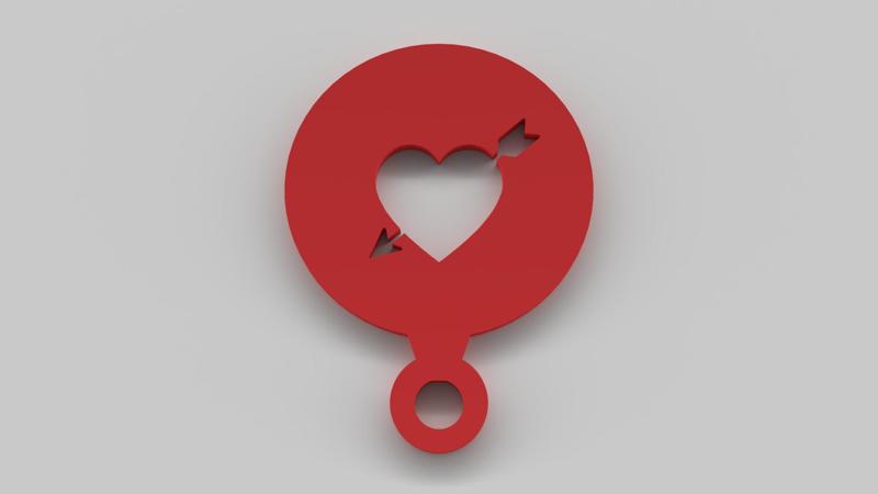 Love Struck Heart Coffee Stencil