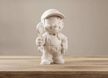 Cartoon Mechanic 3D Printable