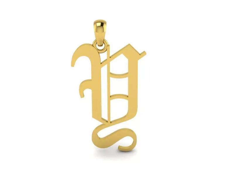 Olde English Pendant Letter Y