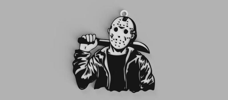 Friday the 13th Jason Voorhees 2 Haloween Picture Wall - pendant
