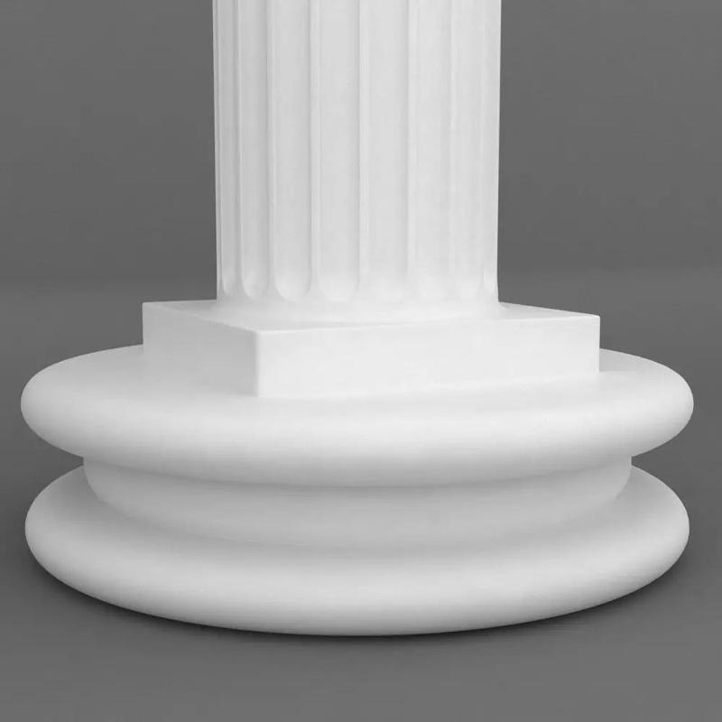 Printable cylindrical pedestal base