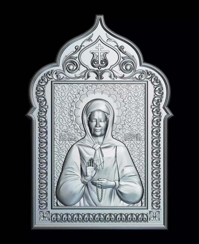 57 RELIGION ICON Matrona of Moscow STL Model for CNC Router