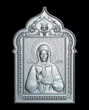 57 RELIGION ICON Matrona of Moscow STL Model for CNC Router