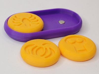 Halloween themed fidget slider with 4mm magnet