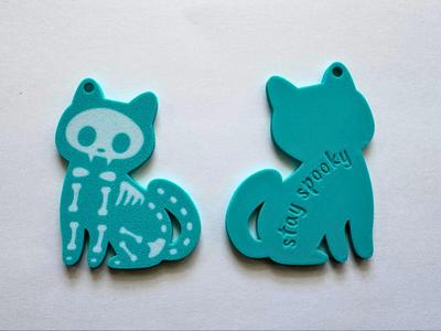 Spooky Cat Keychain