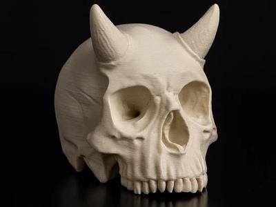 Demon Skull With Horns