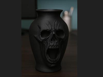 Scary Skull Vase
