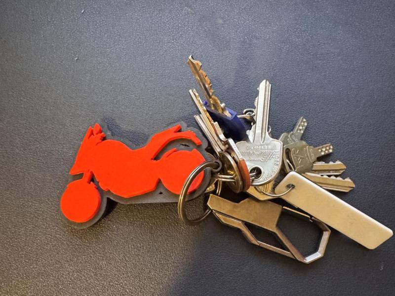 Multistrada Silhouette Style Keychain