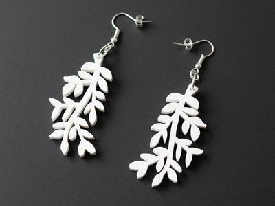 Floral leaf earring
