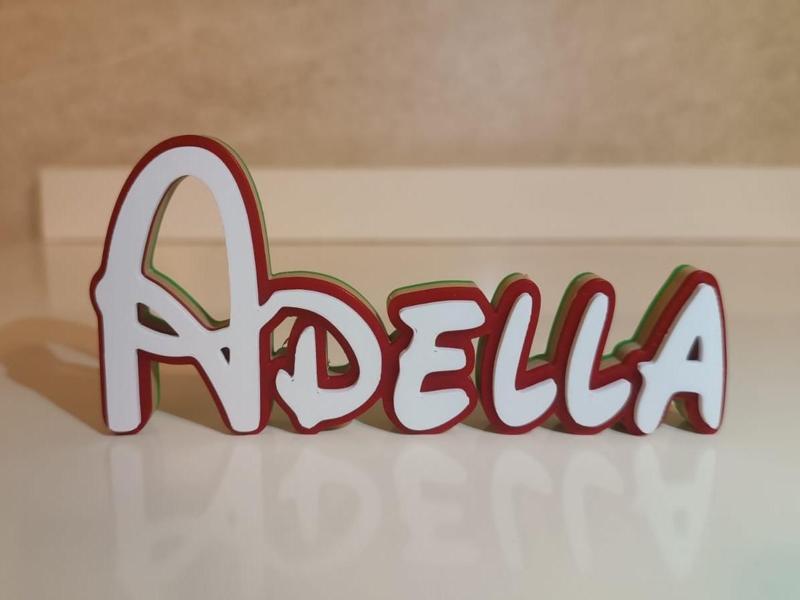 Disney Name Sign Adella Kid Room Wall Decor Tag 