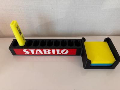 holder for 10 Stabilo pens and Post-it notes