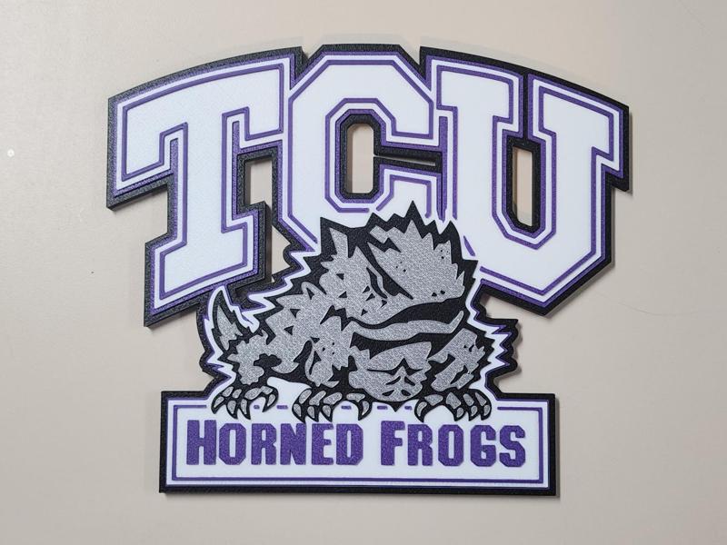 TCU Horned Frogs Logo Wall Display