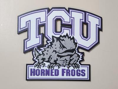 TCU Horned Frogs Logo Wall Display