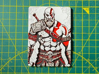 MTG Commander Deck Box inlay Kratos HueForge