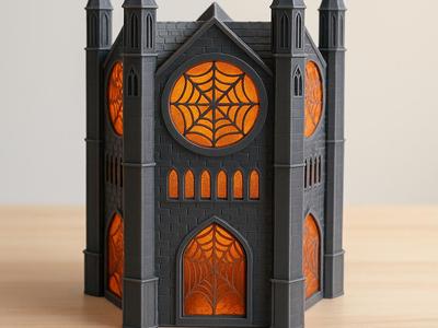 Halloween Gothic Tealight Cathedral Tower