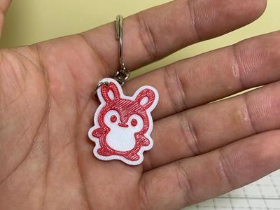 Cute bunny keychain