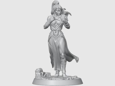 Monk Human Female D&D Miniature (40mm)