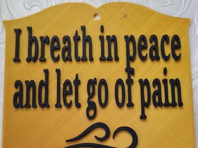 Breath of Peace Plaque Mindfulness Wall Art