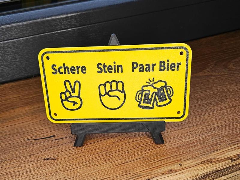 Funny Sign Scissors Rock Pair of Beers