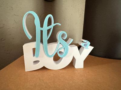 Its a Boy Lettering Baby Shower Party