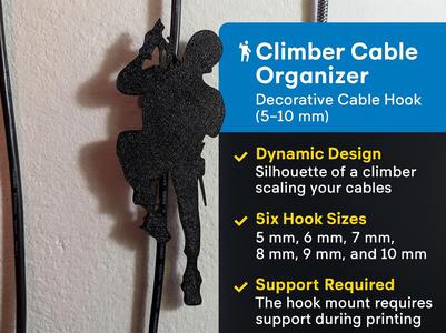 Climber Cable Organizer – Decorative Cable Hook