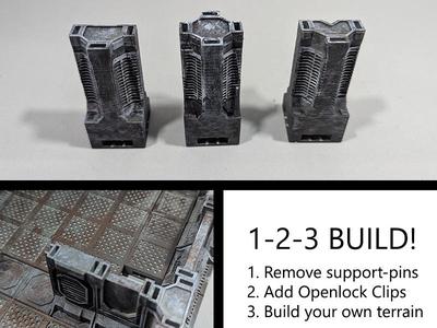Sci fi tiles - T section and Crossing