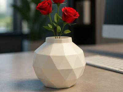 Modern Diamond Low-Poly Vase
