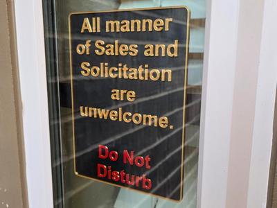 No Solicitation Sign