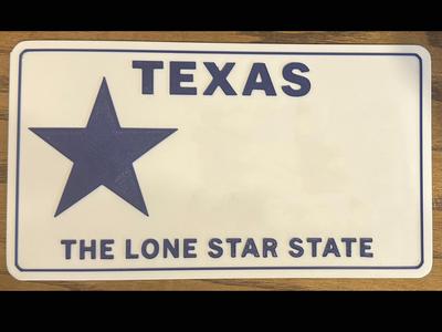 Texas License Plate 