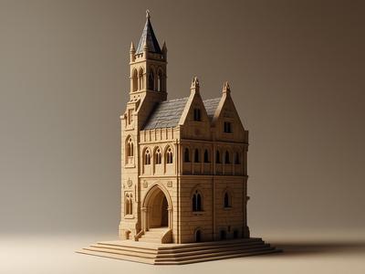 Medieval Guild Hall miniature 064