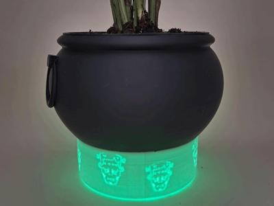 Witch Cauldron Planter Self-Watering Illuminated