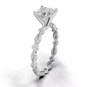 Women ring with round stones and marquis  18