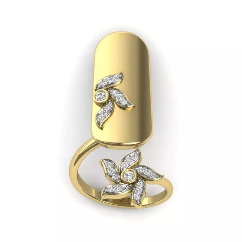 Women nail ring 3dm Render details