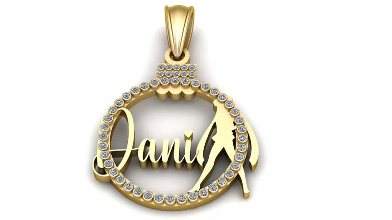 JANI WORD LUURY COIN PENDANT 3D PRINTABLE MODEL
