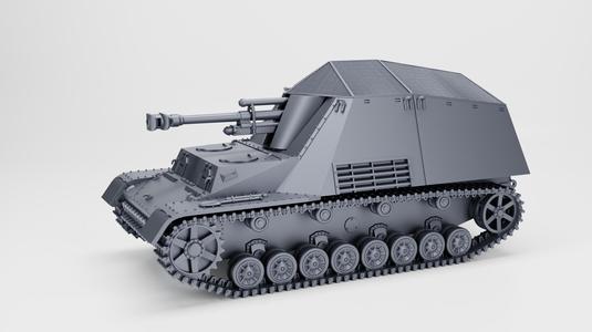 Hummel-Wespe 10.5cm SPG + 3 Tankmen (Germany, WW2)