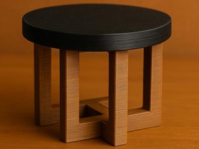 Round Coffee Table – Dollhouse Furniture (AMS)