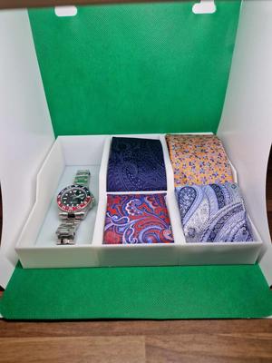 Modular tie/handkerchief organizer with accessory box - And tie only version!