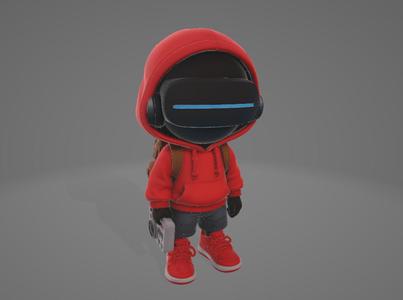 VR Kid – Tech-Savvy Hoodie Figure