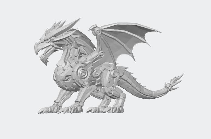 Mechanical Dragon Figurin