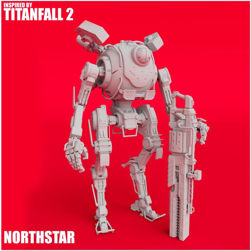 Northstar inspired by Titanfall 2 Articulated 3D Printable Model