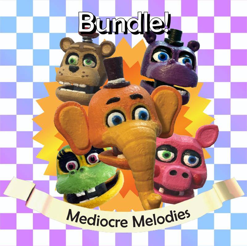 BUNDLE of 5 FNAF McFarlane Mediocre Melodies Minifigures