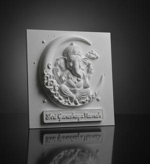 Ganesh Ji Wall Art 3D STL File – Lord Ganesha Hindu God Idol | Spiritual Wall Hanging, Temple & Home Décor