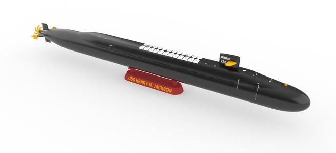 SUBMARINE USS HENRY M. JACKSON  SSBN 730 - 1/350 High Quality