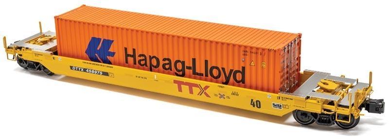 TTX 40' Well Car w/15 Different Company Logos on Both 40' & 53' Intermodal Shipping Containers
