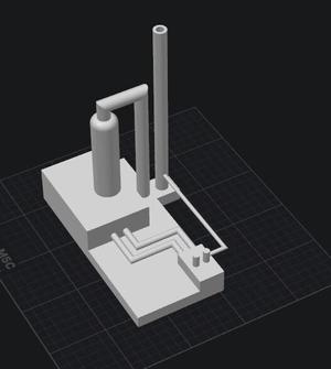 Industrial Water Scrubber – 3D Printable STL Model for Air & Gas Purification System