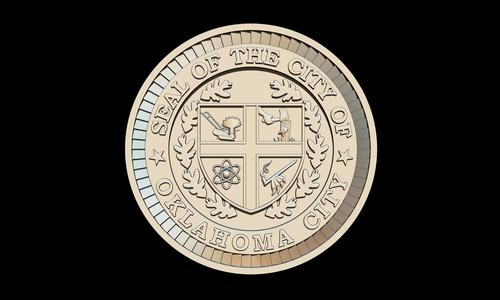 Oklahoma City Seal 3D STL for CNC